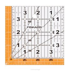 Fiskars R88Z511 ferramenta régua quadrada para quilting de acrílico (4,5" x 4,5")